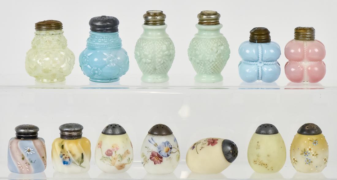 Victorian Art Glass Salt & Pepper Castors (1 of 9)