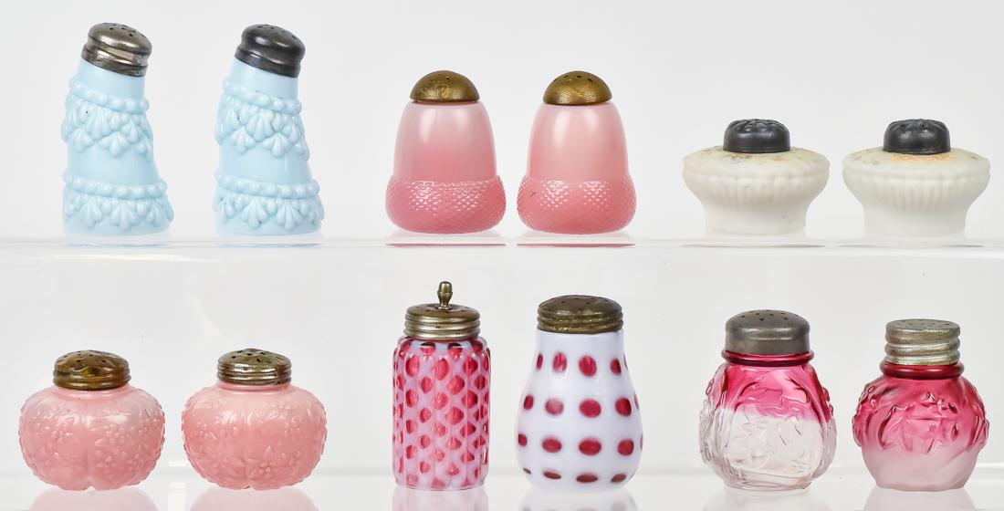 Victorian Art Glass Salt & Pepper Castors (1 of 8)