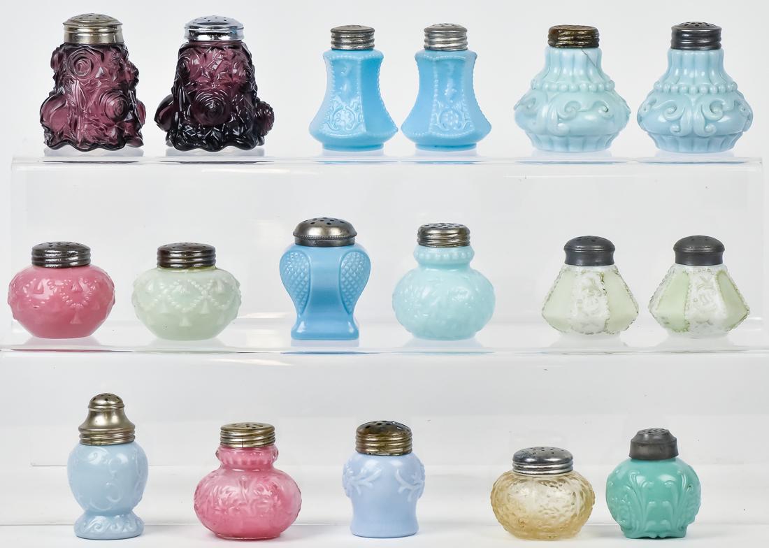 Victorian Art Glass Salt & Pepper Castors (1 of 9)