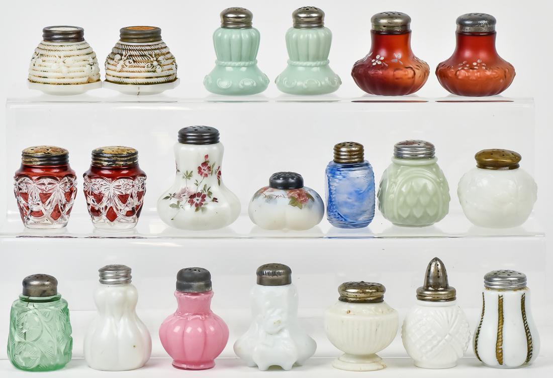 Victorian Art Glass Salt & Pepper Castors (1 of 9)