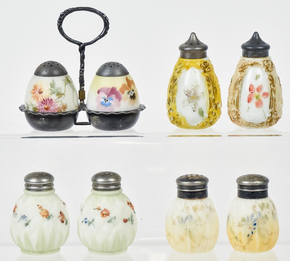 Victorian Art Glass Salt & Pepper Castors (1 of 8)