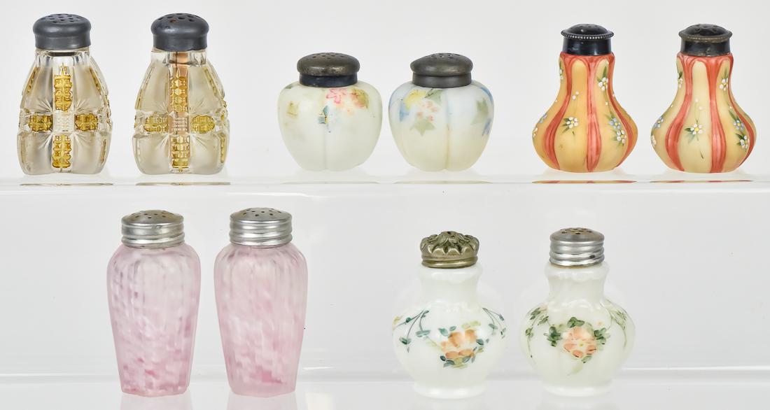 Victorian Art Glass Salt & Pepper Castors (1 of 8)