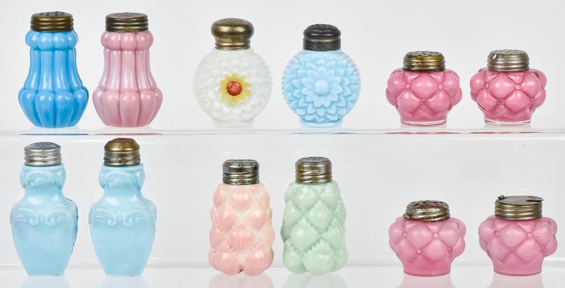 Victorian Art Glass Salt & Pepper Castors (1 of 7)