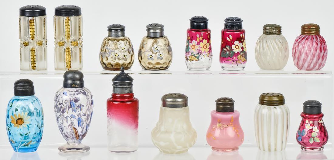 Victorian Art Glass Salt & Pepper Castors (1 of 8)