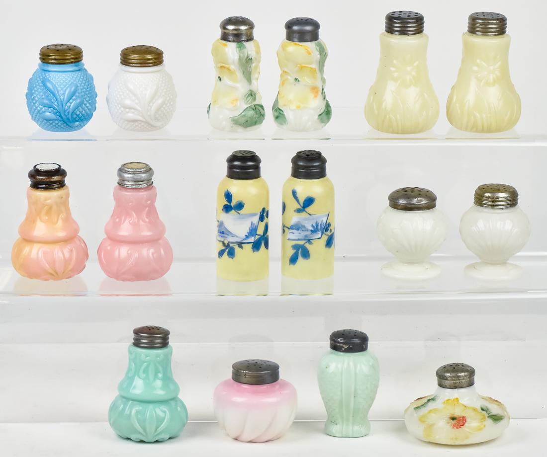 Victorian Art Glass Salt & Pepper Castors (1 of 9)