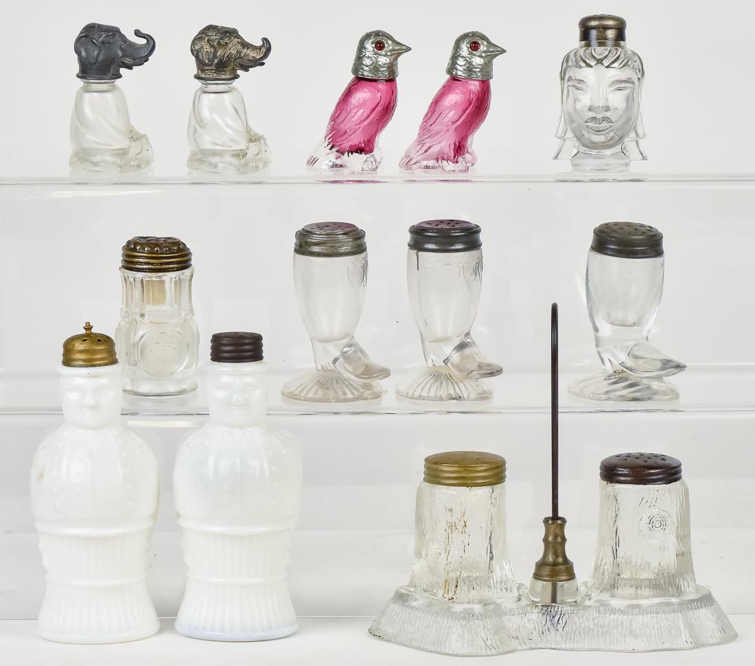 Victorian Pattern Glass Salt & Pepper Castors (1 of 10)