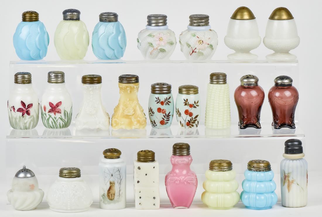 Victorian Art Glass Salt & Pepper Castors (1 of 10)