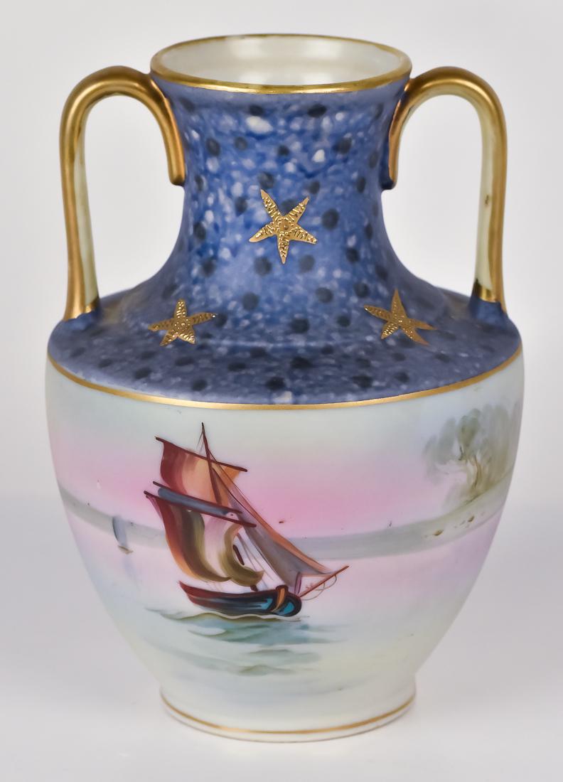 Small Nippon Scenic Sailing Ship Vase (1 of 3)