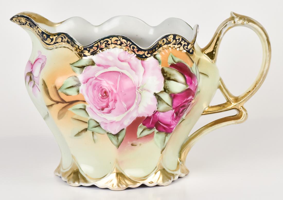 Nippon Molded Pitcher with  Roses (1 of 3)