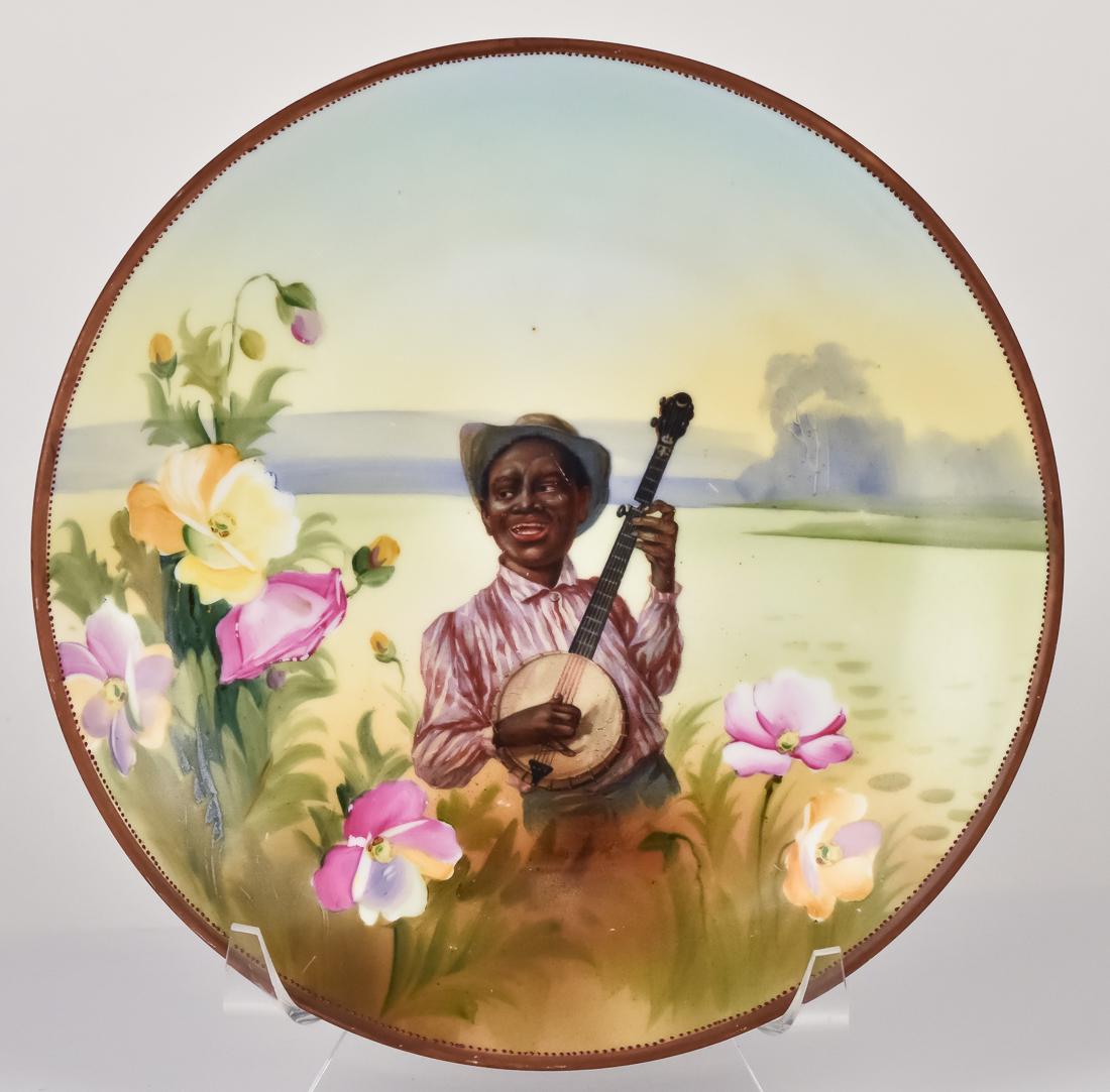 Nippon Plaque with African American Playing Banjo (1 of 2)
