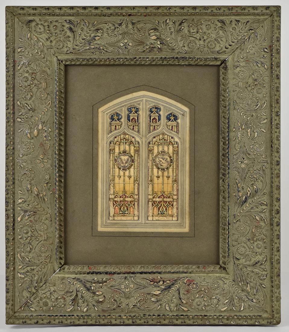 Fine Watercolor of Stained Glass Window (1 of 6)