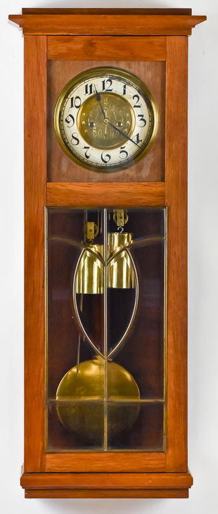 Vintage Heco Made In Germany 8 Day Wall Clock With Westminster Chimes 1831031696