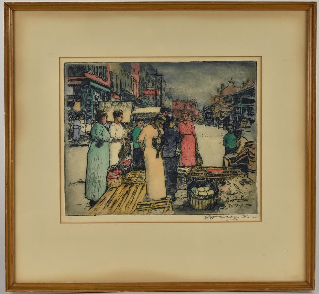 E.T. Hurley Colored Etching (1 of 7)