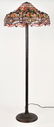 Leaded Glass Floor Lamp with Bronze Base
