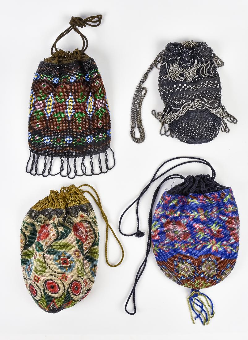 Four Early Ladies Beaded Evening Bags (1 of 10)