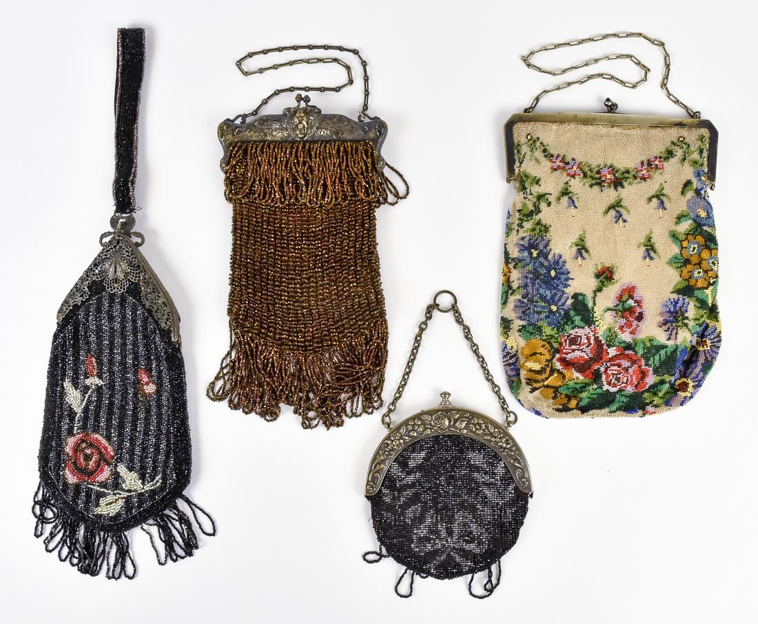 Four Early Ladies Beaded Evening Bags (1 of 9)