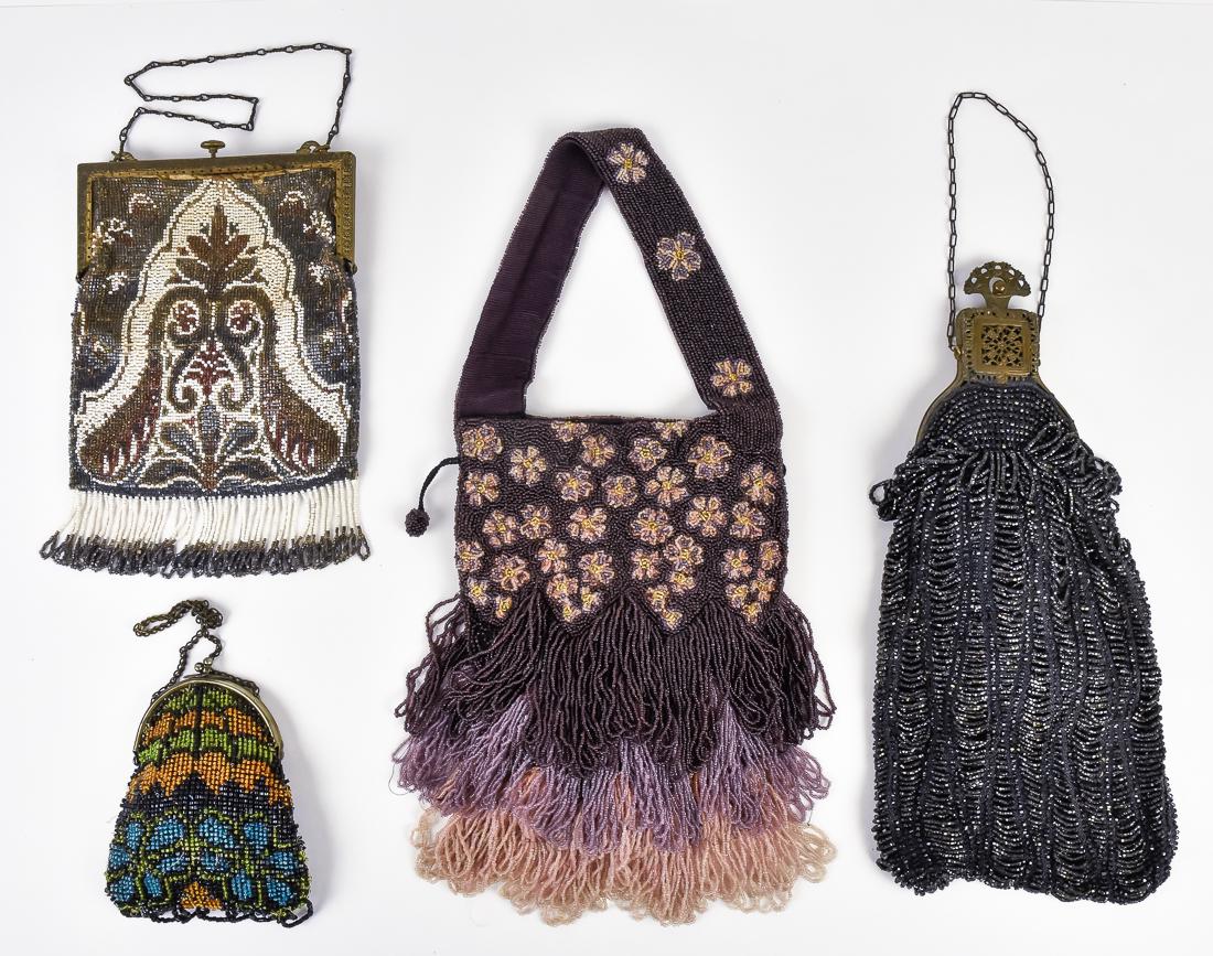 Four Early Ladies Beaded Evening Bags (1 of 9)