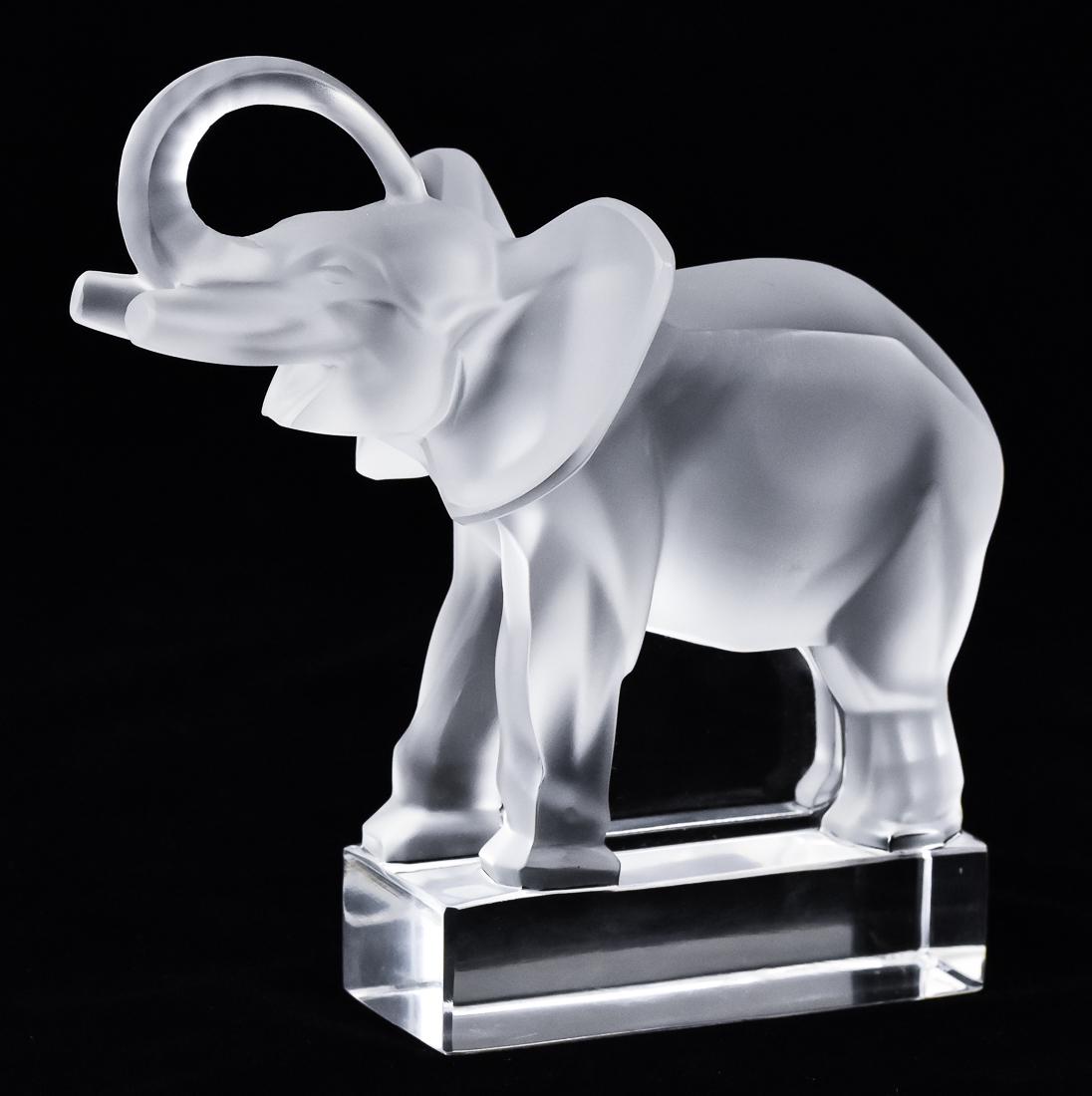 Lalique Elephant Paperweight (1 of 6)