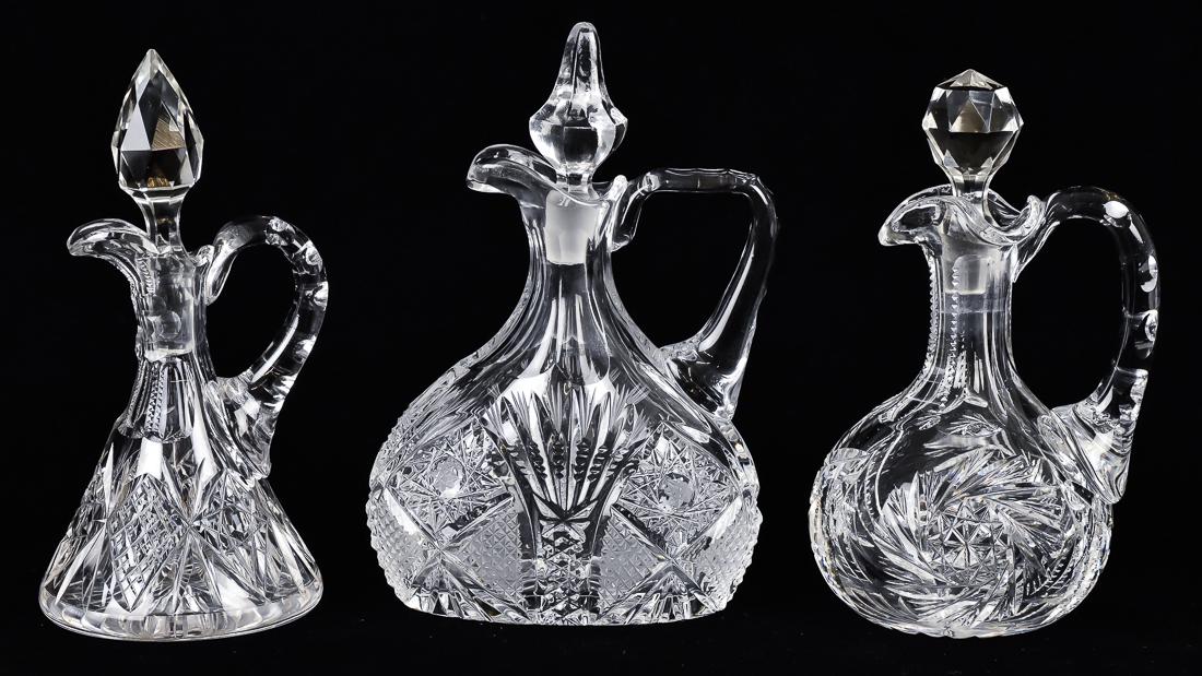Three Cut Glass Cruets (1 of 7)