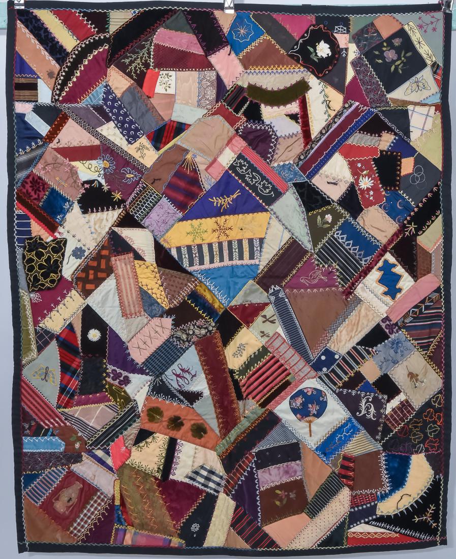 Embroidered Victorian Crazy Quilt (1 of 9)