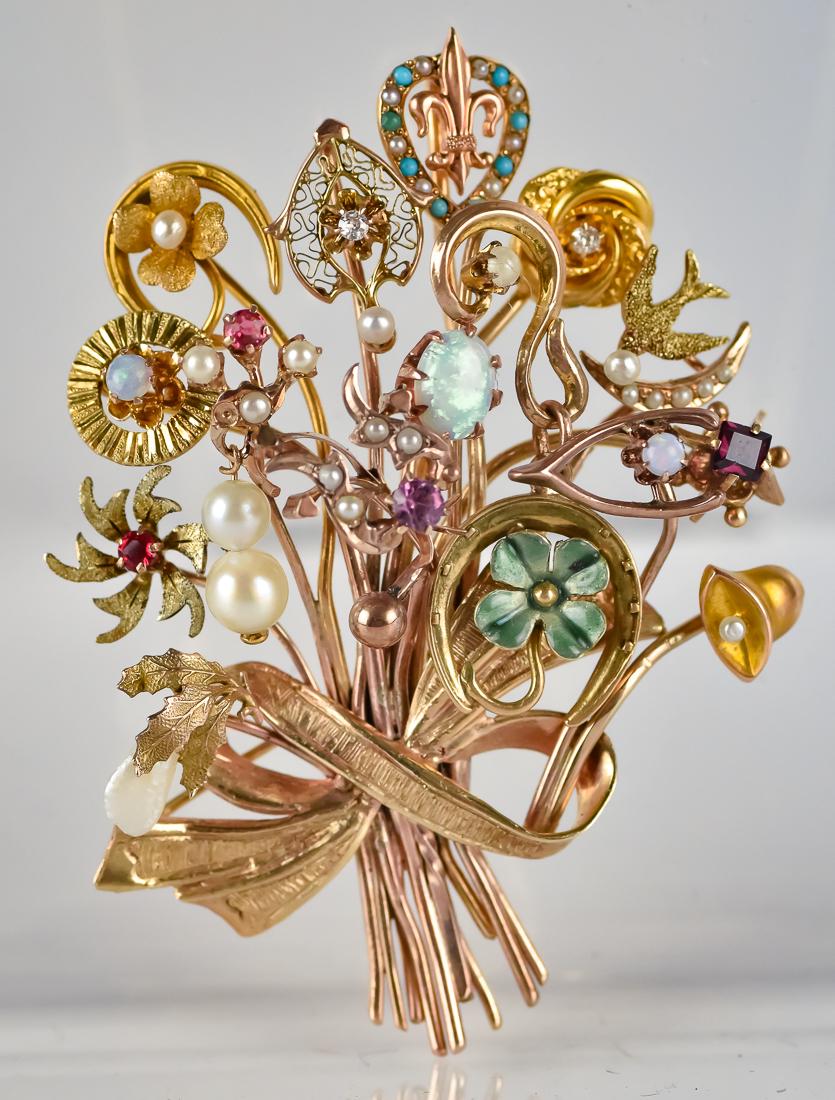 Wonderful Edwardian Gold Brooch (1 of 6)