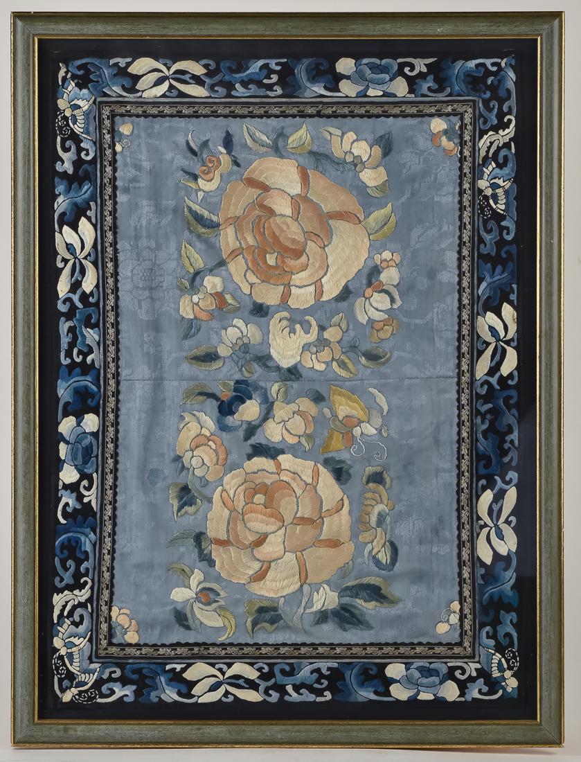 Early Chinese Silk Embroidered Panel (1 of 6)