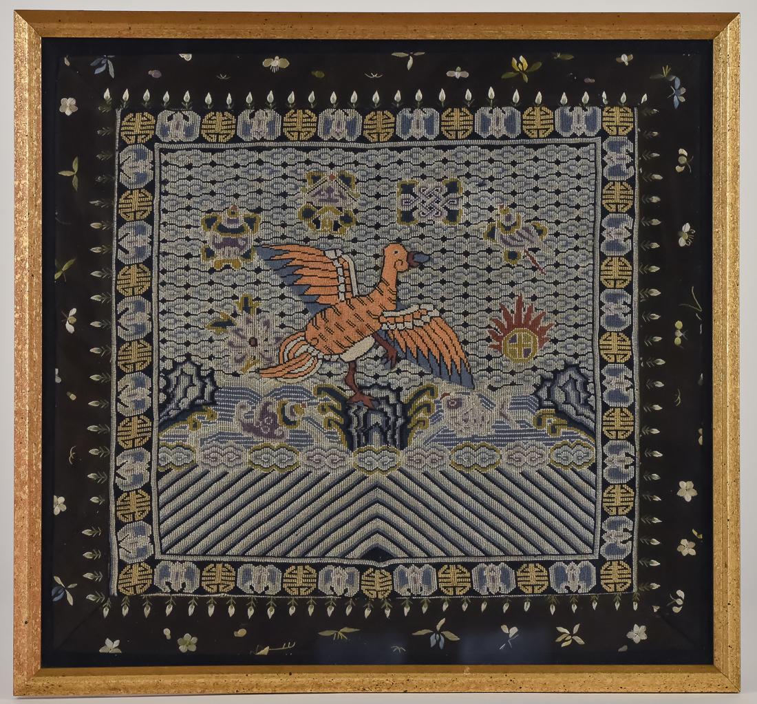 Early Chinese Silk Embroidered Panel (1 of 8)