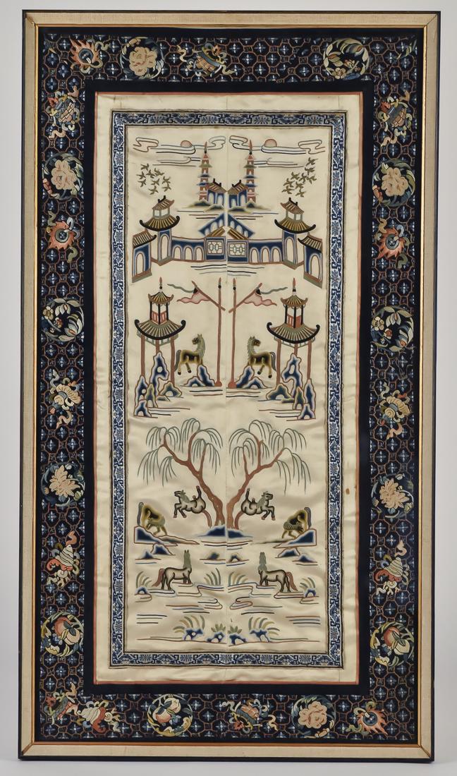 Chinese Silk Embroidered Panel (1 of 8)