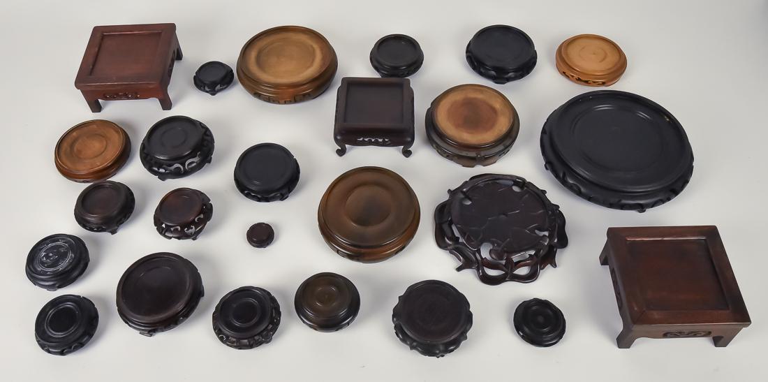 Chinese Carved Teak Stands (1 of 8)