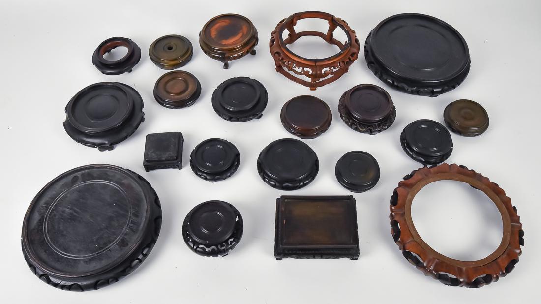 Chinese Carved Teak Stands (1 of 8)