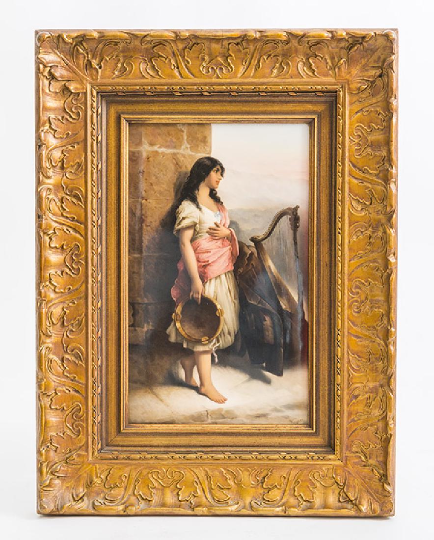 KPM Porcelain Plaque of Italian Musician Signed Wagner (1 of 8)