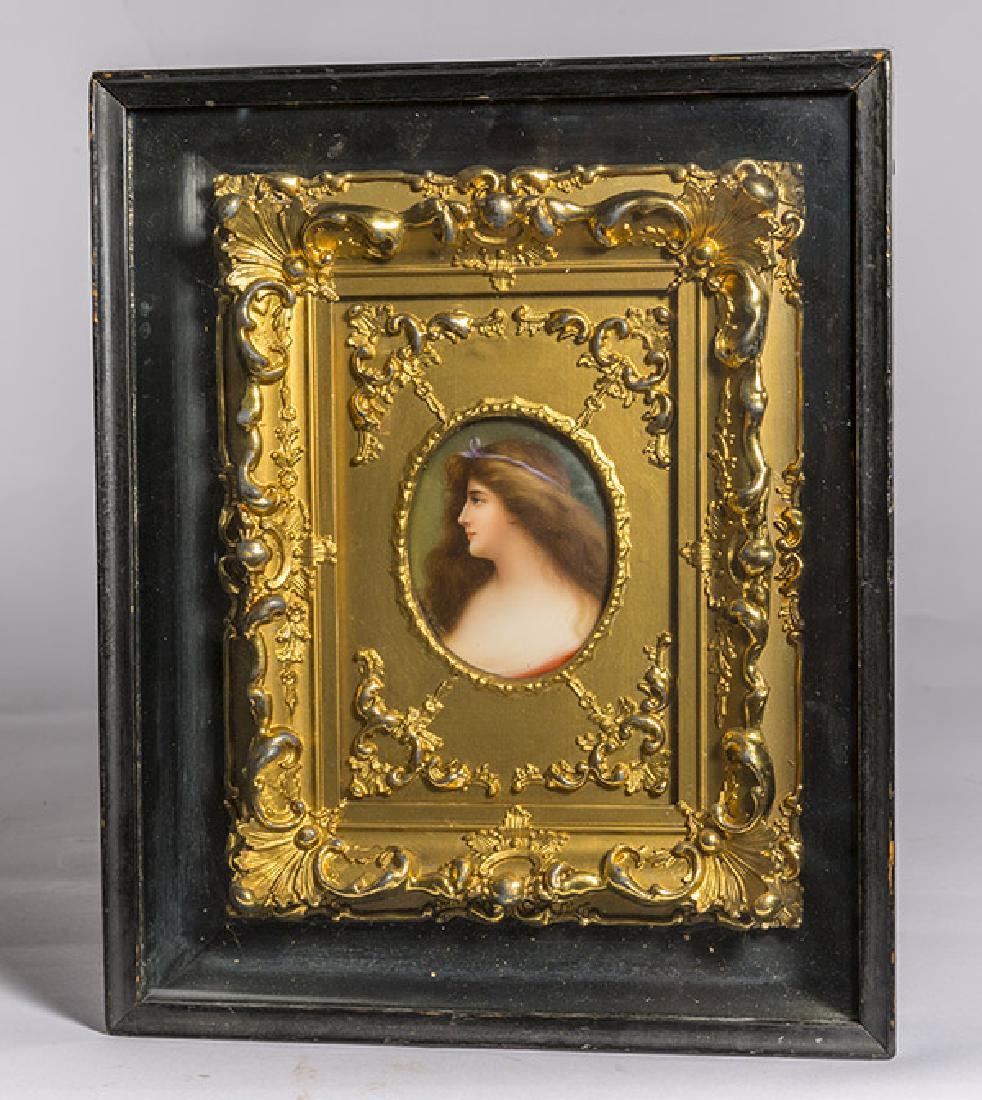 Porcelain Plaque of Young Lady (1 of 7)