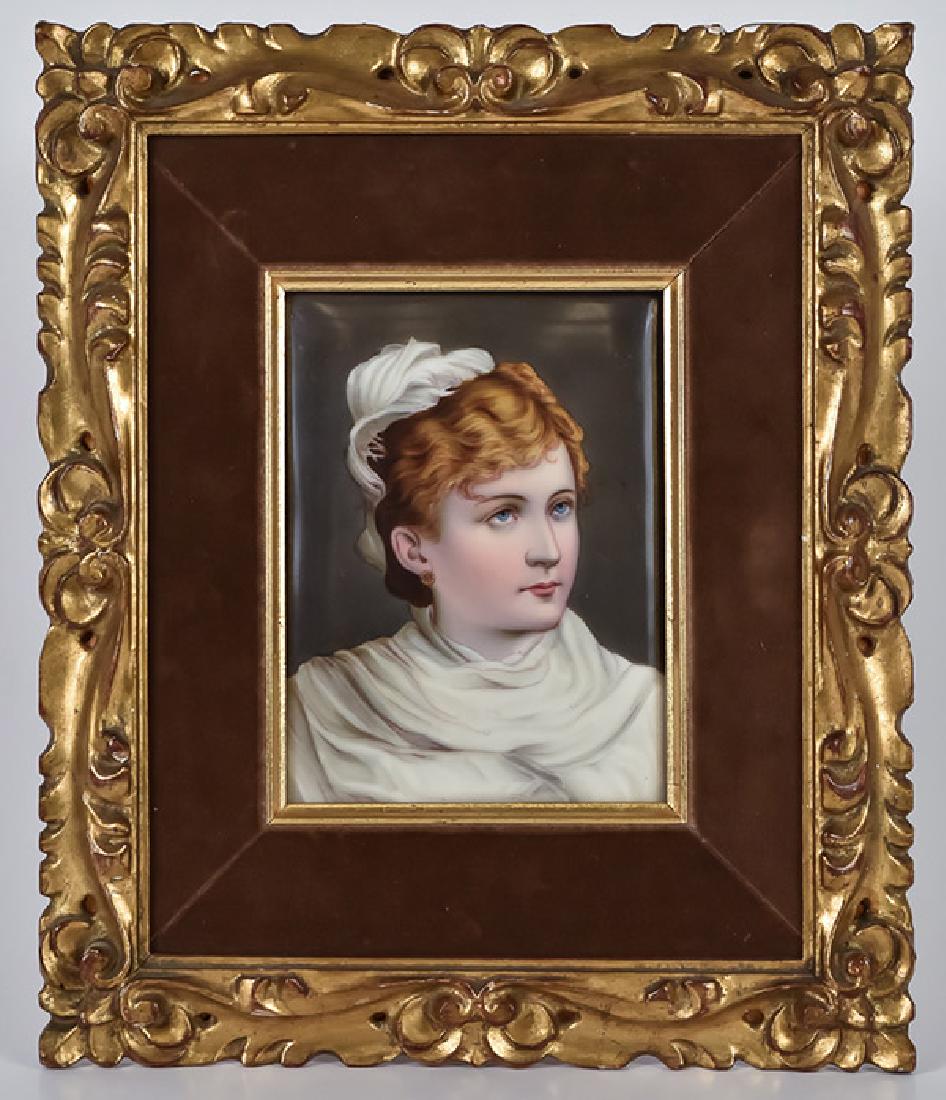 KPM Porcelain Plaque of Lady in White (1 of 8)