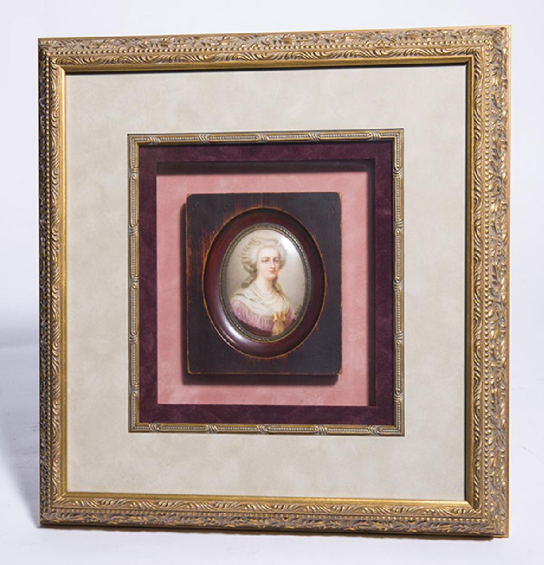 Porcelain Plaque of 18th Century Courtier (1 of 6)