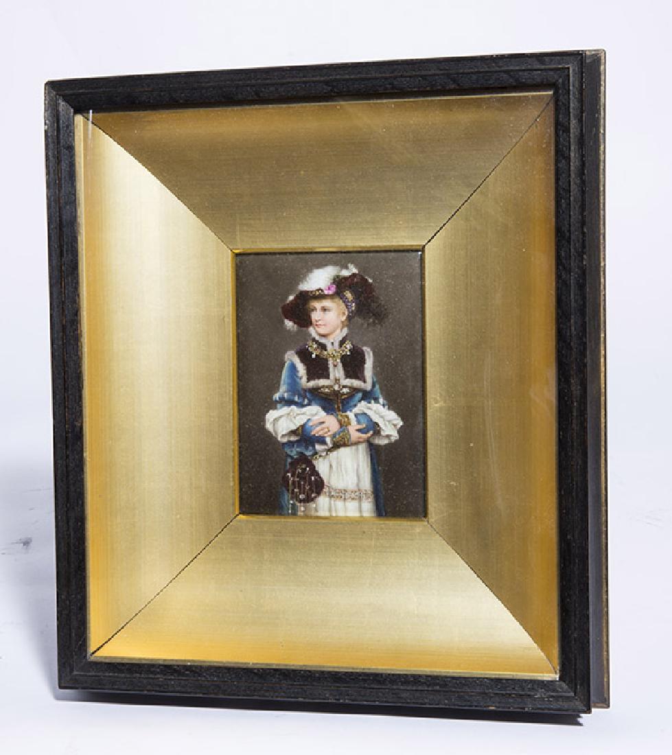 Porcelain Plaque of Young Lady (1 of 5)