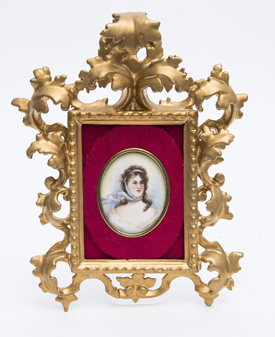 Porcelain Plaque of Young Lady (1 of 5)