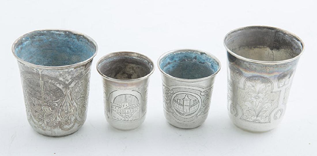 Four Russian Silver Beakers (1 of 4)