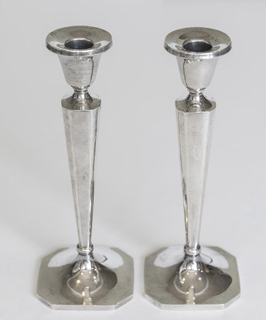 Pair Sterling Candlesticks (1 of 5)