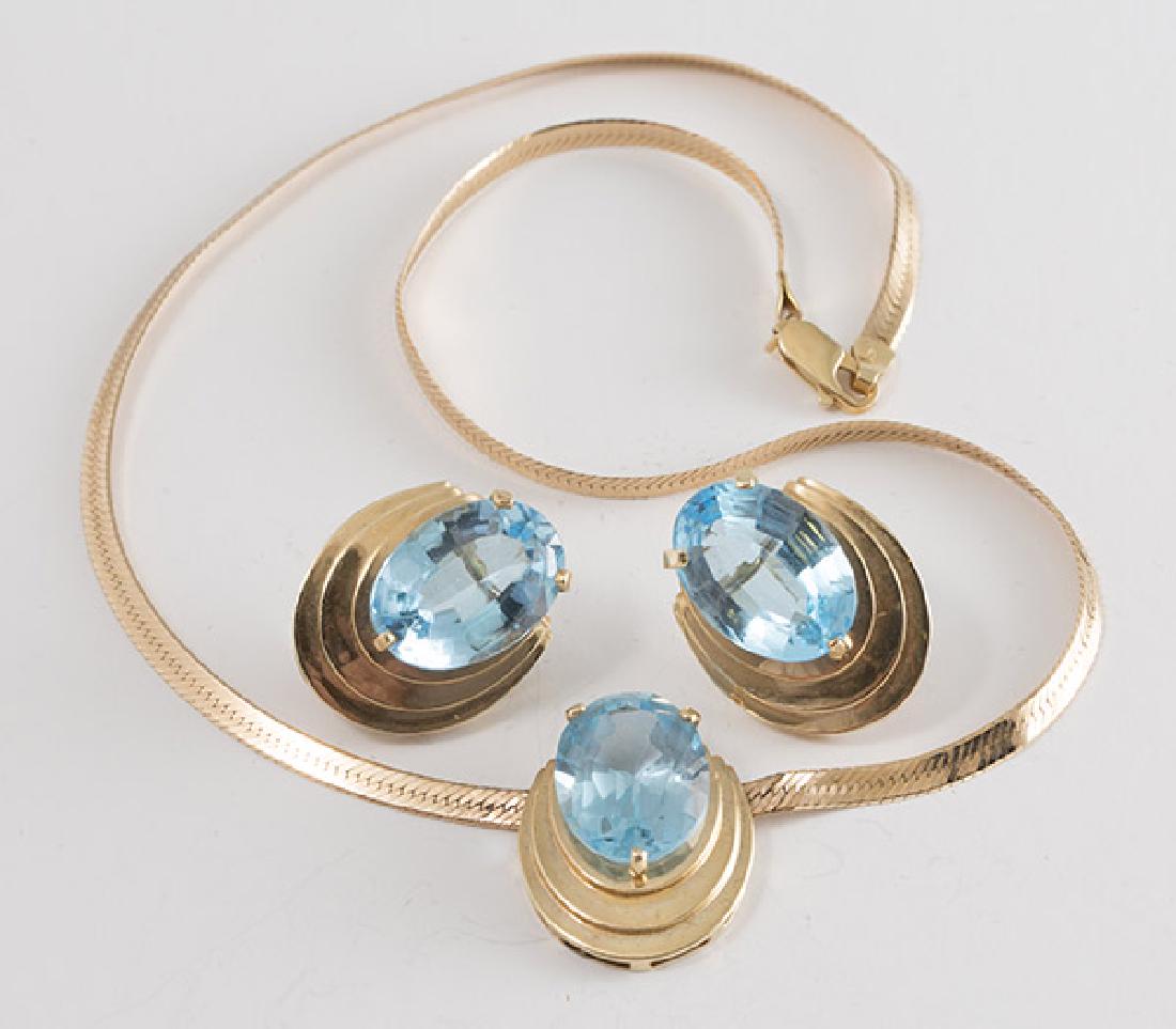 14k Gold & Citrine Necklace & Earrings (1 of 20)