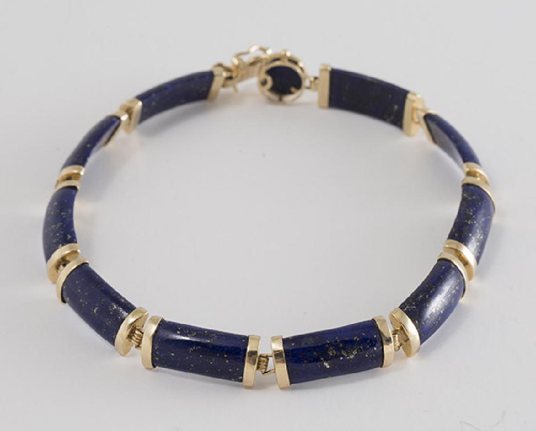 14k Gold & Lapis Bracelet (1 of 5)