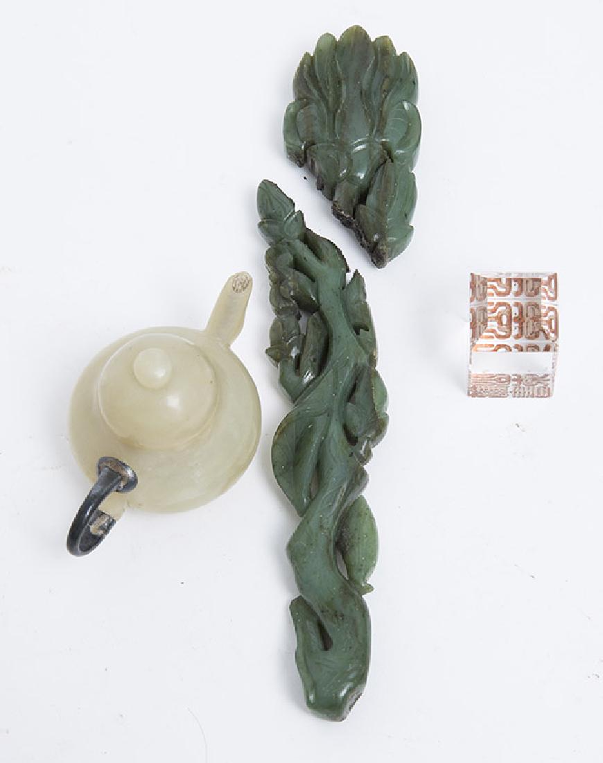 Chinese Jade Teapot, Chinese Crystal Seal, Plus (1 of 5)