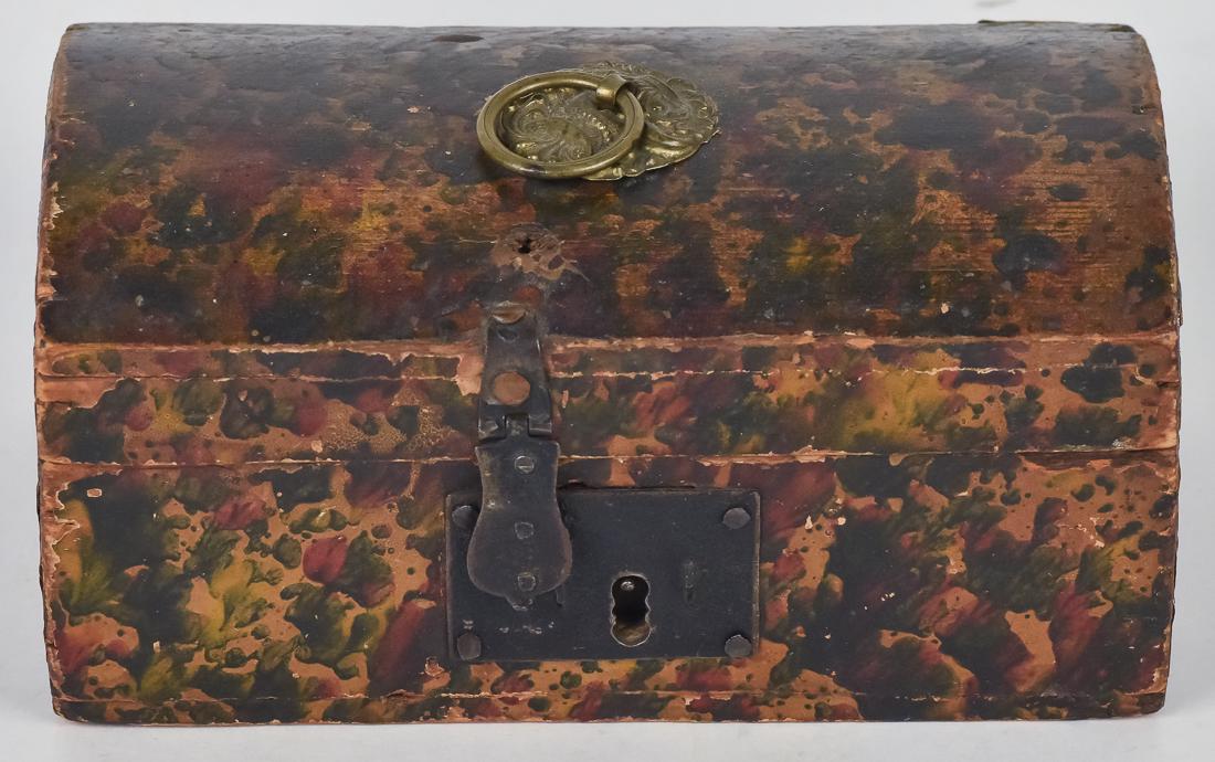Small Early Paint Decorated Document Box (1 of 8)