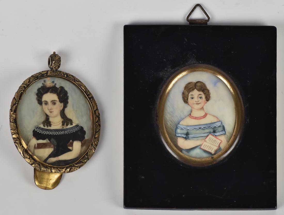 Two Miniature Portrait of Young Ladies (1 of 9)