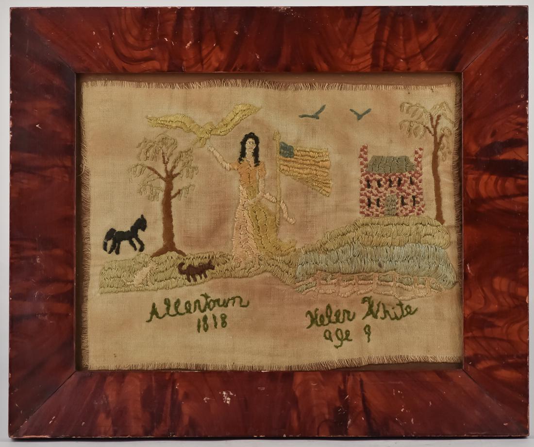 1818 Patriotic Needlework Sampler (1 of 8)