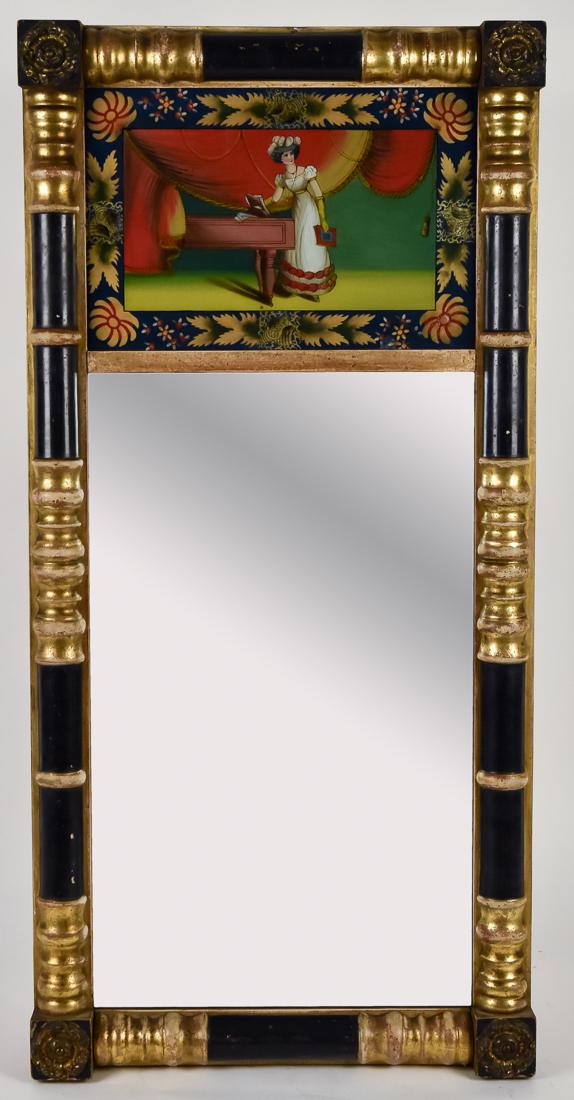 Reverse Painted Federal Mirror (1 of 7)