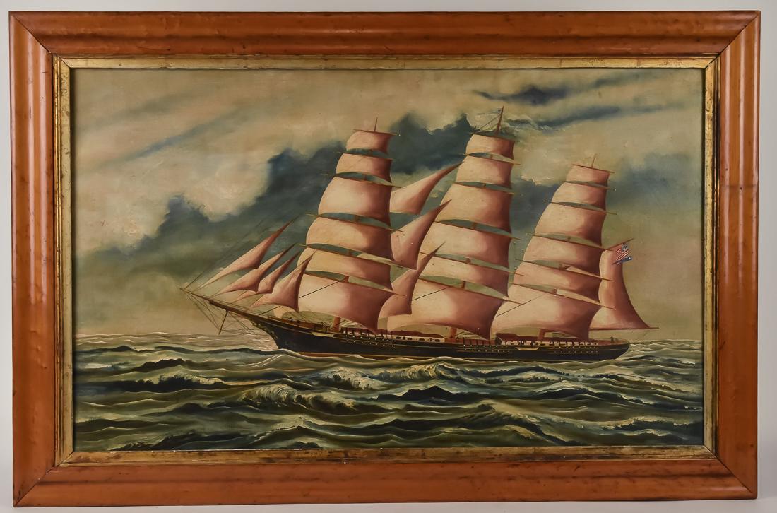 American School, Mid 19th Century Nautical Painting. (1 of 11)