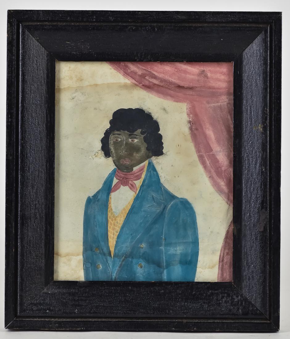 Folk Art Watercolor of African American Gentleman (1 of 6)
