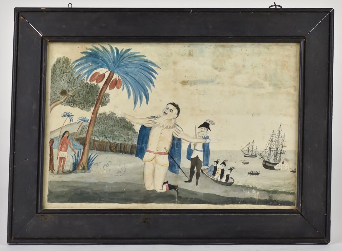 Folk Art Painting Landing of Columbus (1 of 7)