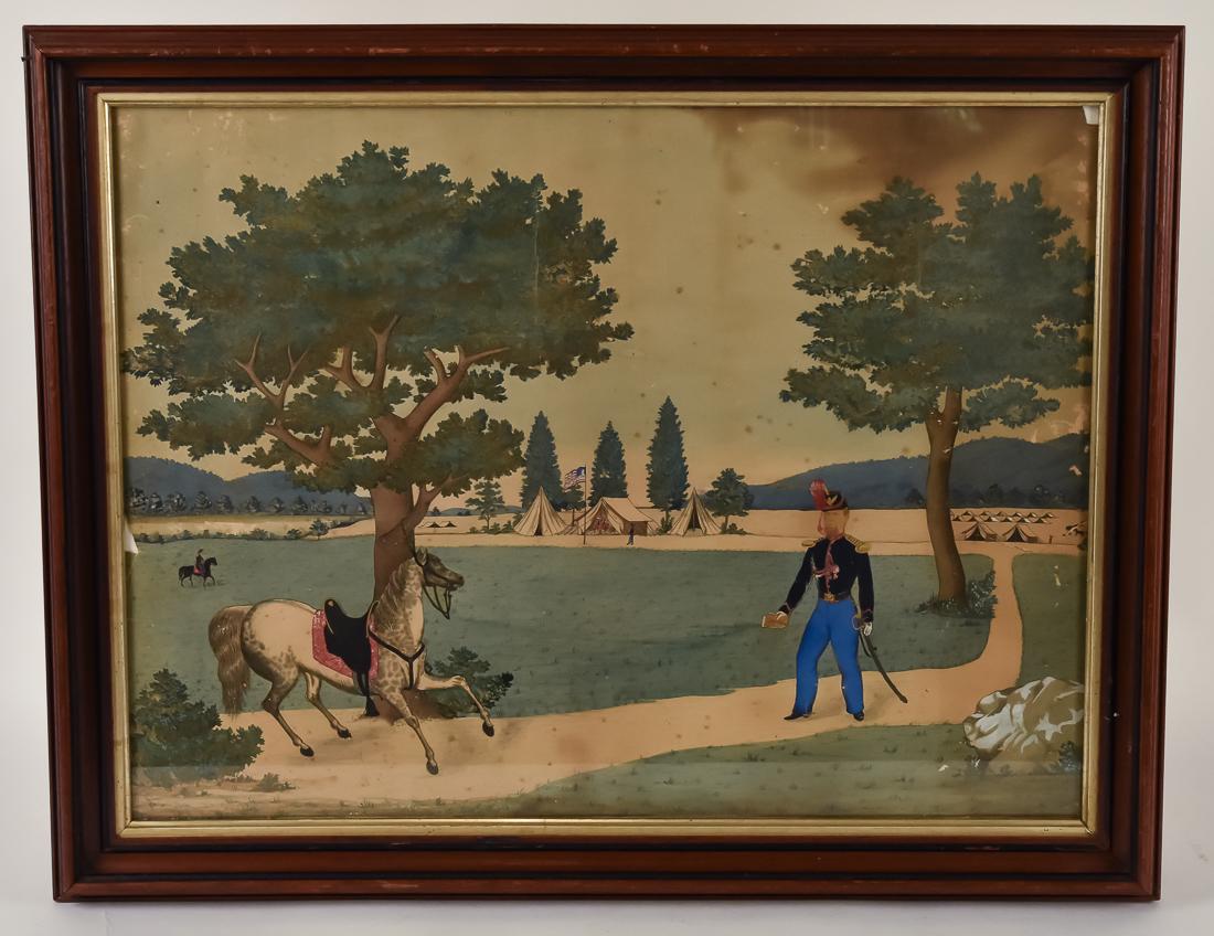 Early Civil War Folk Art Painting (1 of 9)