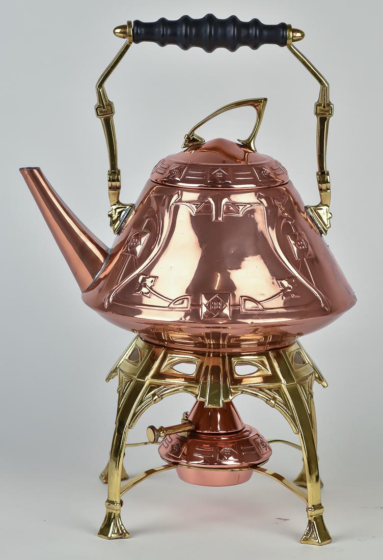 WMF Arts & Crafts Copper & Brass Kettle & Stand
